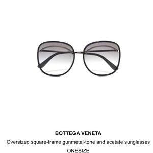 Bottega Veneta Sunglasses. Gunmetal, Like New with Box